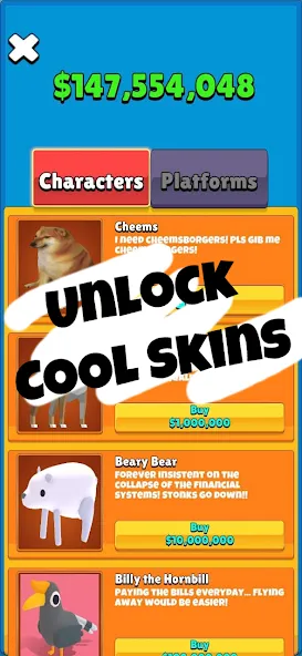 Скачать Stonks To The Moon Mod APK — Безлимитные деньги и быстрый прогресс — скриншот 4 Скачать Stonks To The Moon Mod APK — Безлимитные деньги и быстрый прогресс — скриншот 4