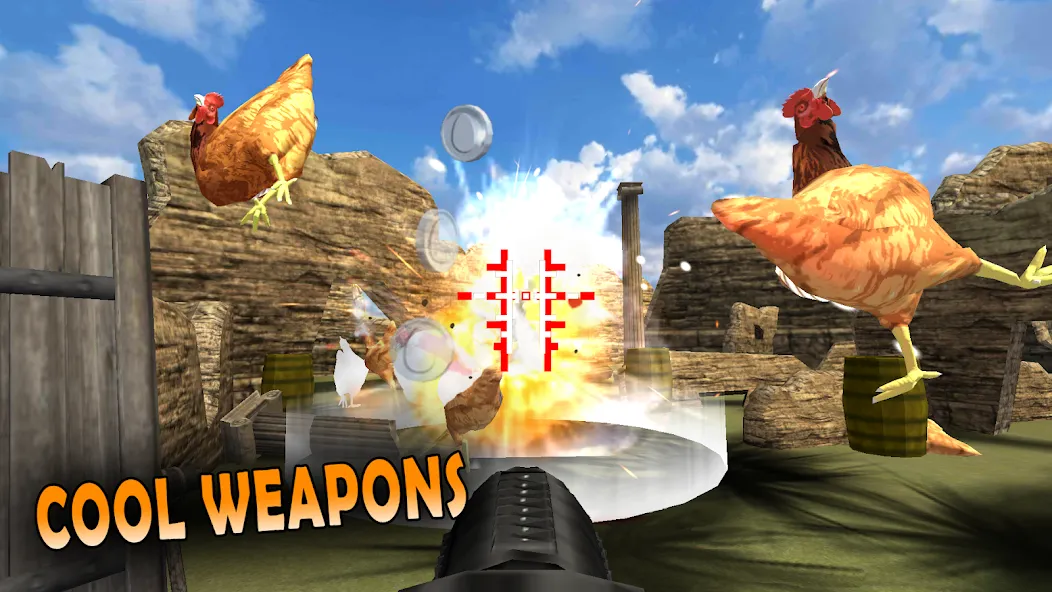 Скачать взлом Cluck Shot: Chicken War FPS — Безлимитные патроны и усиленный урон — скриншот 4 Скачать взлом Cluck Shot: Chicken War FPS — Безлимитные патроны и усиленный урон — скриншот 4