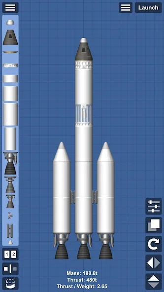 Мод Spaceflight Simulator — Безлимитные деньги и все детали, скачать APK — скриншот 1