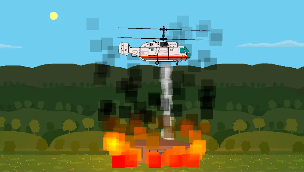 Скачать Pixel Helicopter Simulator мод — Безлимитное топливо и все вертолеты — скриншот 2