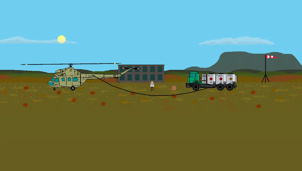 Скачать Pixel Helicopter Simulator мод — Безлимитное топливо и все вертолеты — скриншот 3