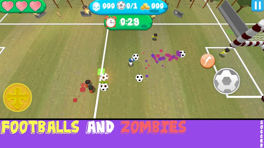 Soccer Apocalypse Survival (Мод: Безлимитные ресурсы и улучшенная экипировка) — скачать на Андроид — скриншот 4 Soccer Apocalypse Survival (Мод: Безлимитные ресурсы и улучшенная экипировка) — скачать на Андроид — скриншот 4