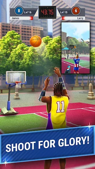 3pt Contest: Basketball Games — последняя версия с модом (Безлимитные деньги и мячи) — скриншот 2 3pt Contest: Basketball Games — последняя версия с модом (Безлимитные деньги и мячи) — скриншот 2