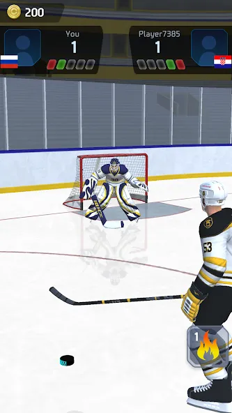 Hockey Game Stars 3D мод на Андроид: Безлимитные деньги и все улучшения — скриншот 1