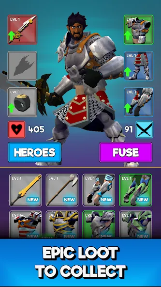 Скачать UnderKnight: One Thumb Warrior последней версии — Безлимитные деньги и улучшенное оружие — скриншот 2