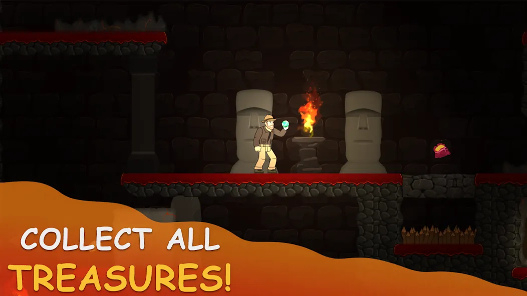 Volcano Escape MOD APK скачать на Андроид — Безлимитные деньги и все уровни открыты — скриншот 1