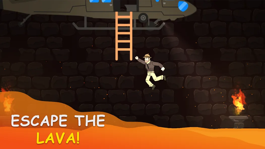 Volcano Escape MOD APK скачать на Андроид — Безлимитные деньги и все уровни открыты — скриншот 2