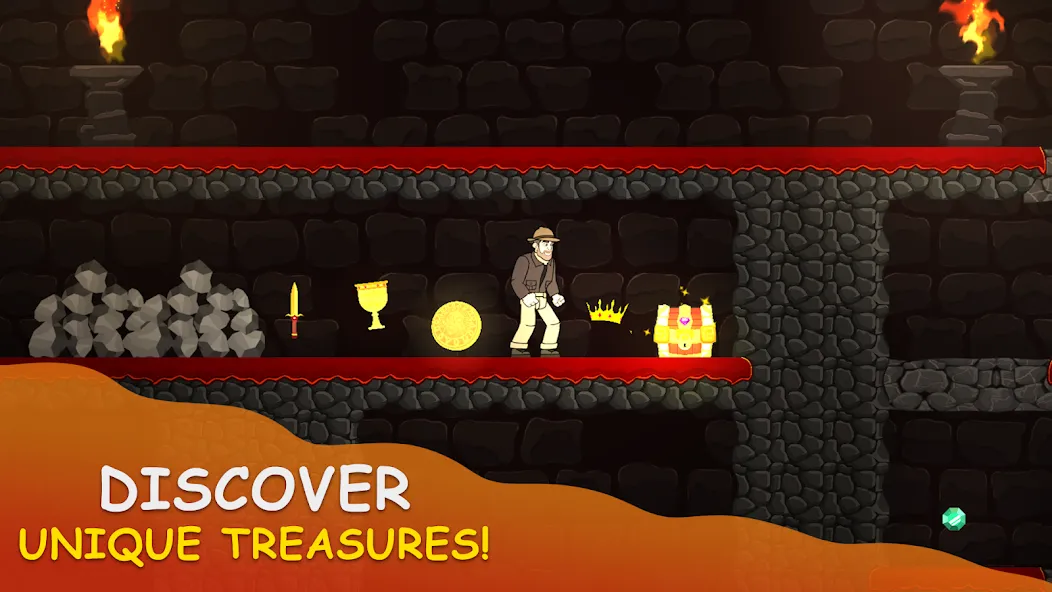 Volcano Escape MOD APK скачать на Андроид — Безлимитные деньги и все уровни открыты — скриншот 3