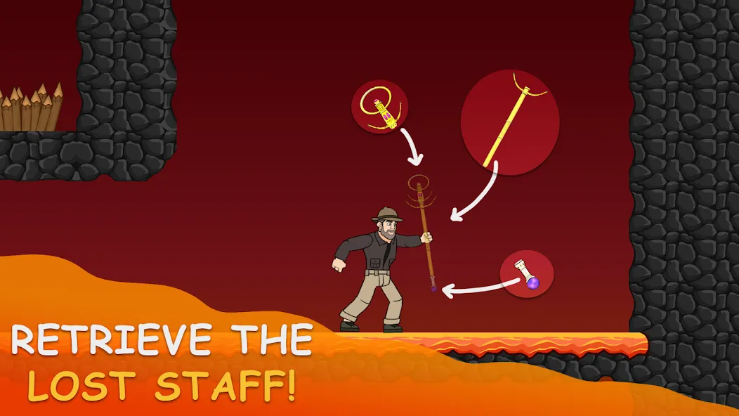 Volcano Escape MOD APK скачать на Андроид — Безлимитные деньги и все уровни открыты — скриншот 5