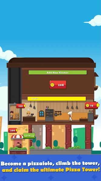 Pizza Tower: Idle Tycoon — Безлимитные деньги и всё открыто, скачать мод APK — скриншот 1 Pizza Tower: Idle Tycoon — Безлимитные деньги и всё открыто, скачать мод APK — скриншот 1