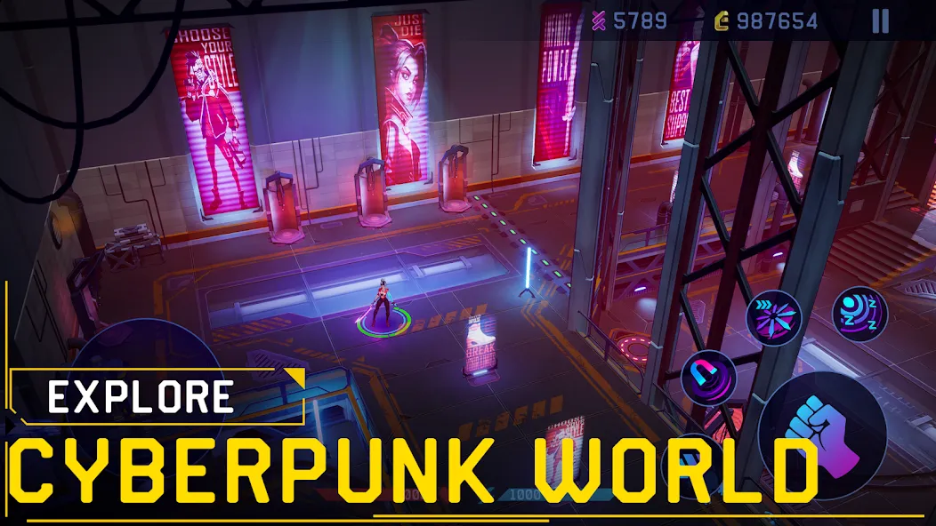 Rush Angel - Cyberpunk RPG MOD APK: Неограниченные ресурсы и усиленные навыки — скриншот 3 Rush Angel - Cyberpunk RPG MOD APK: Неограниченные ресурсы и усиленные навыки — скриншот 3