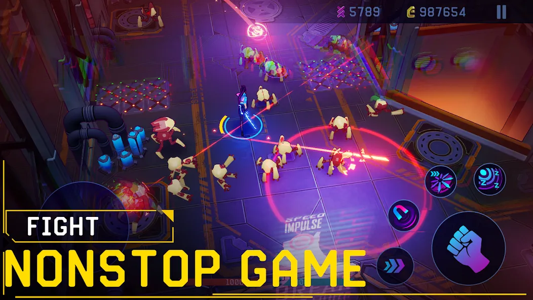 Rush Angel - Cyberpunk RPG MOD APK: Неограниченные ресурсы и усиленные навыки — скриншот 5 Rush Angel - Cyberpunk RPG MOD APK: Неограниченные ресурсы и усиленные навыки — скриншот 5