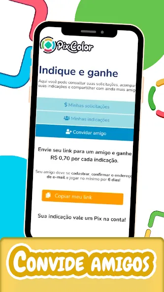 Pix Color - Jogue e Ganhe MOD APK скачать на Андроид — Recompensas ilimitadas e níveis desbloqueados — скриншот 4
