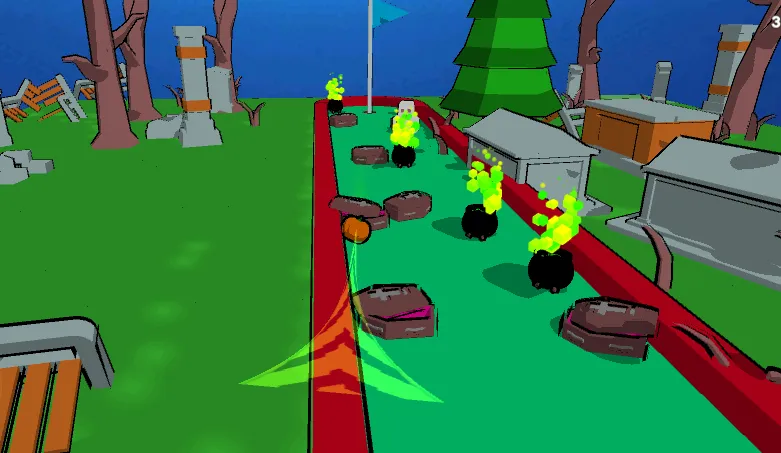 Скачать MiniGolf Madness: Halloween последней версии — Безлимитные мячи и открыты все уровни — скриншот 1 Скачать MiniGolf Madness: Halloween последней версии — Безлимитные мячи и открыты все уровни — скриншот 1
