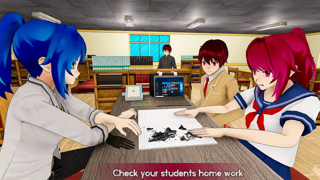 Anime Girl School Teacher 3D взлом на Андроид — Безлимитные деньги и все персонажи — скриншот 5 Anime Girl School Teacher 3D взлом на Андроид — Безлимитные деньги и все персонажи — скриншот 5