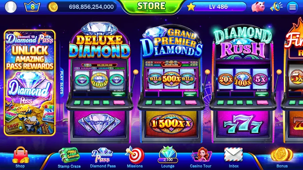 Classic Slots™ - Casino Games (Мод: Безлимитные монеты и бонусы) — скачать на Андроид — скриншот 2 Classic Slots™ - Casino Games (Мод: Безлимитные монеты и бонусы) — скачать на Андроид — скриншот 2