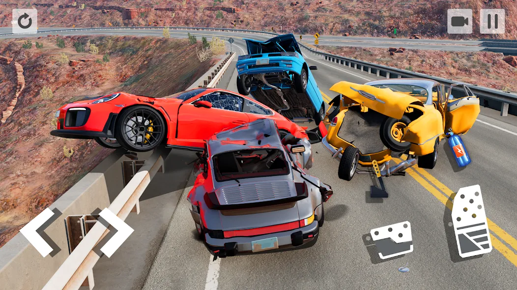 Car Crash Game на телефон — скачать мод: Разблокированы все машины и трассы — скриншот 1