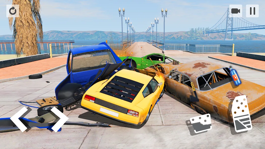 Car Crash Game на телефон — скачать мод: Разблокированы все машины и трассы — скриншот 3