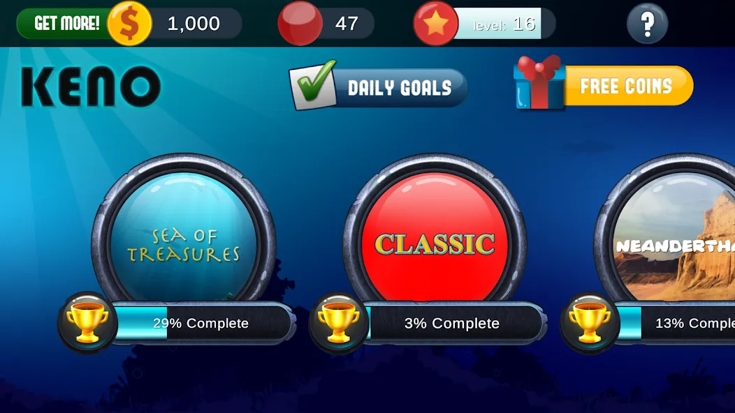 A Keno Game MOD APK скачать на Андроид — Безлимитные монеты и выигрышные числа — скриншот 2