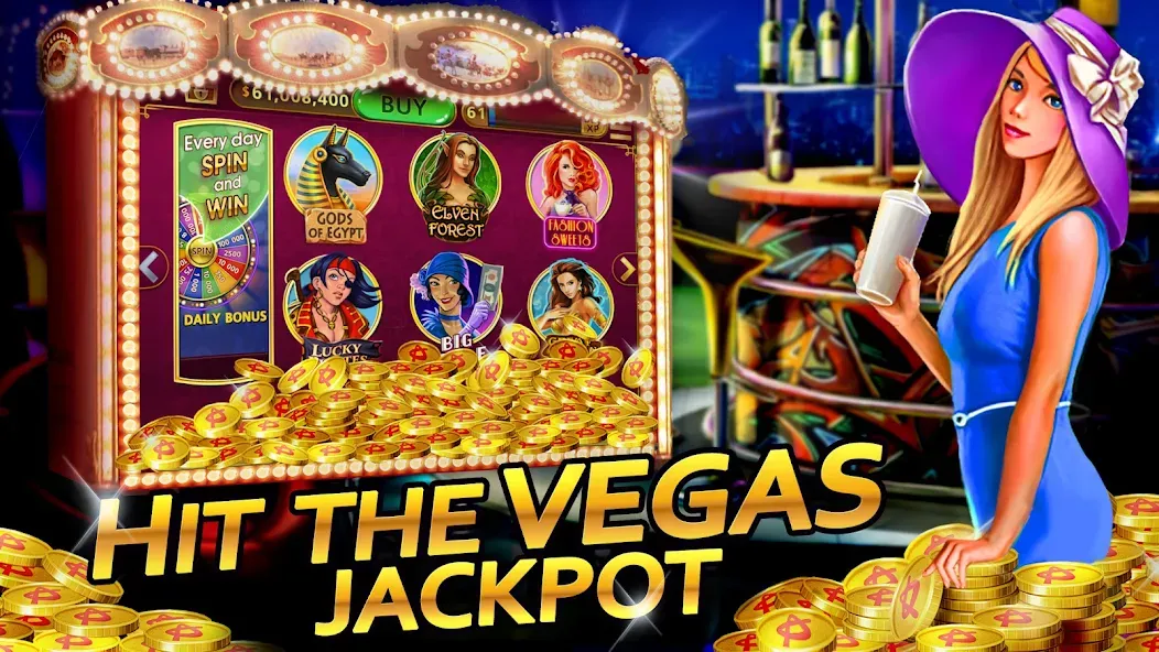 Vegas Casino - Slot Machines MOD APK скачать на Андроид — Безлимитные монеты и джекпоты — скриншот 1