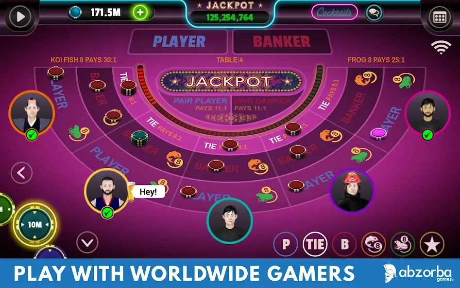 Baccarat взломанный APK — Безлимитные фишки и выигрышные ставки — скриншот 3 Baccarat взломанный APK — Безлимитные фишки и выигрышные ставки — скриншот 3