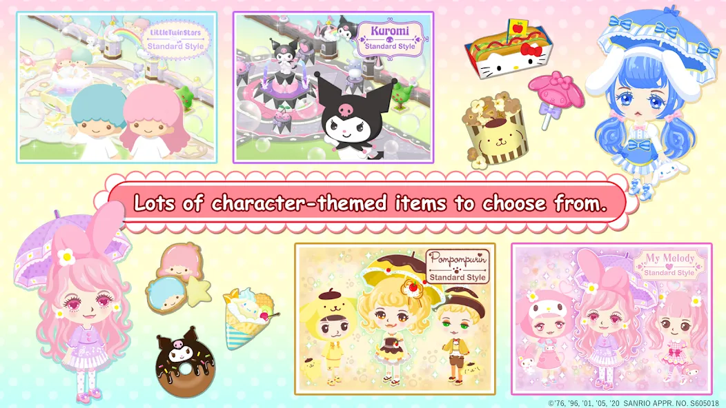 HelloKittyWorld2 Sanrio Kawaii — Безлимитные монеты и открытые предметы, скачать мод APK — скриншот 4
