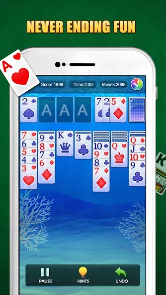 Скачать Solitaire Puzzle : Card Jigsaw на Андроид с модом — Безлимитные подсказки и открыты все уровни — скриншот 2 Скачать Solitaire Puzzle : Card Jigsaw на Андроид с модом — Безлимитные подсказки и открыты все уровни — скриншот 2