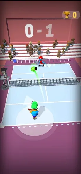 Deuce Hit! (Tennis] MOD APK: Безлимитные теннисные мячи и энергия — скриншот 1