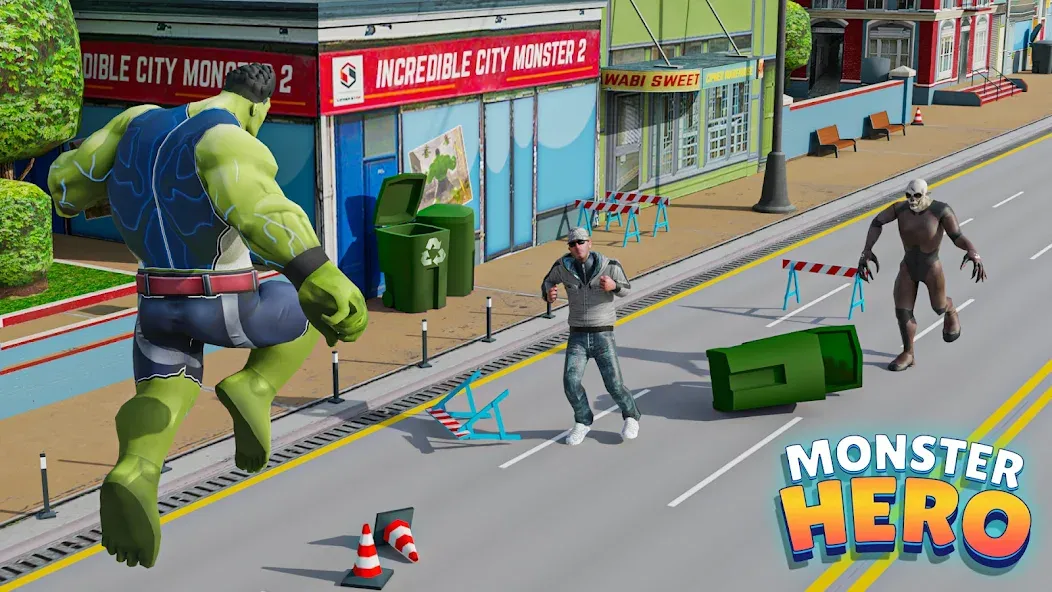 Black Monster Hero City Battle — Безлимитное здоровье и мощные атаки, скачать мод APK — скриншот 2