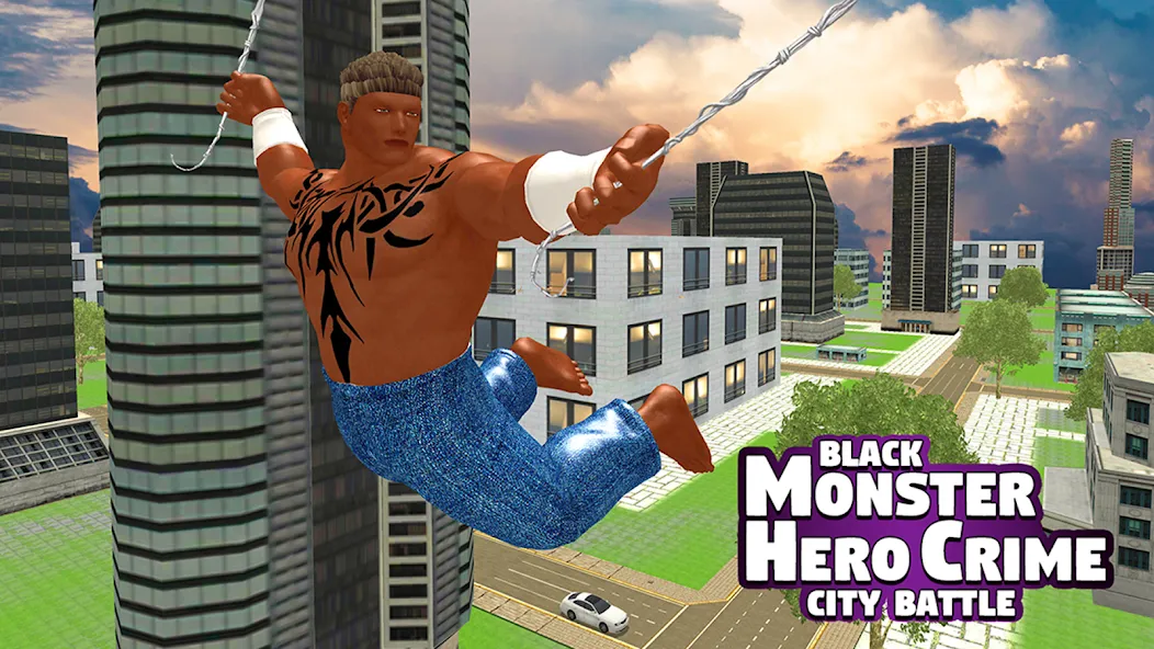 Black Monster Hero City Battle — Безлимитное здоровье и мощные атаки, скачать мод APK — скриншот 4
