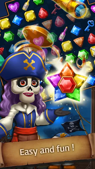 Jewels Ghost Ship: jewel games на телефон — скачать мод: Безлимитные жизни и бустеры — скриншот 3 Jewels Ghost Ship: jewel games на телефон — скачать мод: Безлимитные жизни и бустеры — скриншот 3
