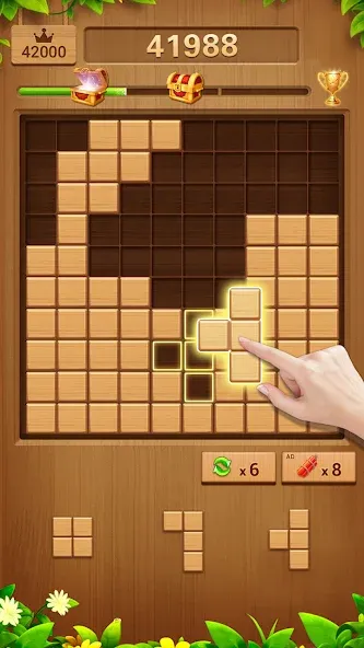 Wood Block Puzzle Addictive взломанный APK — Безлимитные подсказки и бустеры — скриншот 1 Wood Block Puzzle Addictive взломанный APK — Безлимитные подсказки и бустеры — скриншот 1