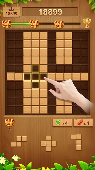 Wood Block Puzzle Addictive взломанный APK — Безлимитные подсказки и бустеры — скриншот 5 Wood Block Puzzle Addictive взломанный APK — Безлимитные подсказки и бустеры — скриншот 5