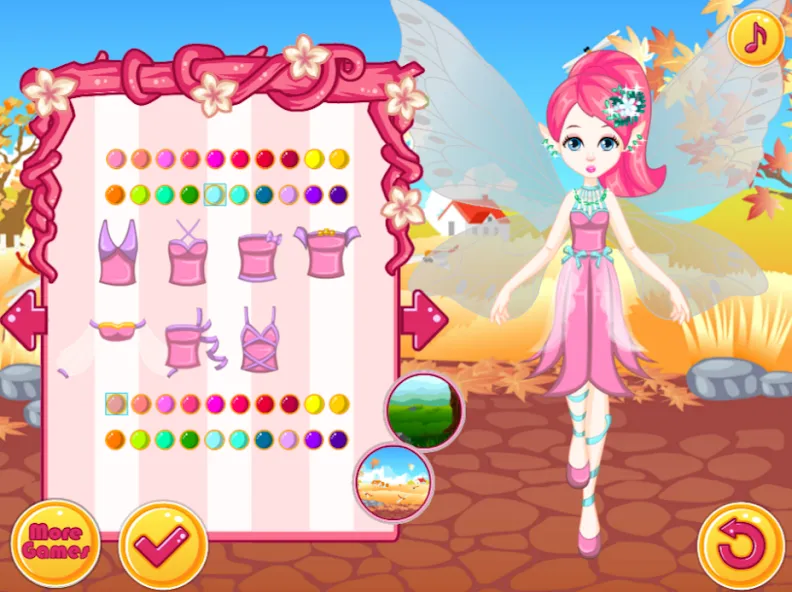 Fairy Dress Up - Girls Games взломанный APK — Все наряды и аксессуары открыты — скриншот 2