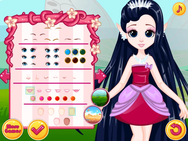 Fairy Dress Up - Girls Games взломанный APK — Все наряды и аксессуары открыты — скриншот 3