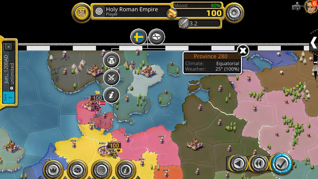 Age of Conquest IV MOD APK: Безлимитные ресурсы и открытые территории — скриншот 3