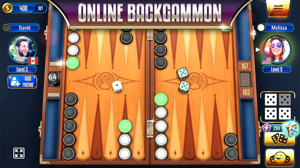 Backgammon Legends Online — скачать мод: Без рекламы и бесконечные монеты — скриншот 1 Backgammon Legends Online — скачать мод: Без рекламы и бесконечные монеты — скриншот 1