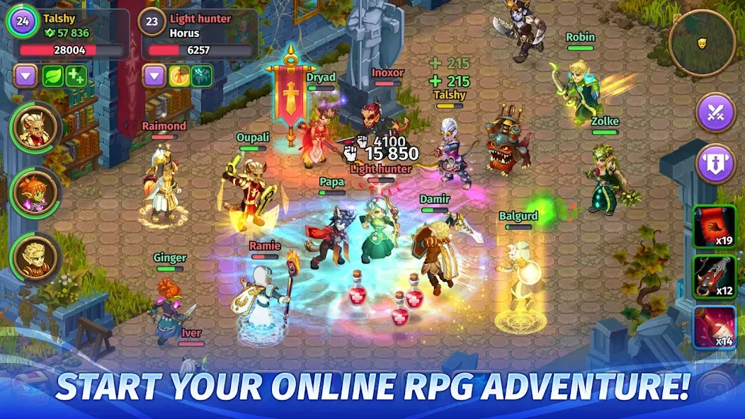 Skylore－fantasy MMORPG MOD APK: Безлимитные ресурсы и мощное снаряжение — скриншот 2