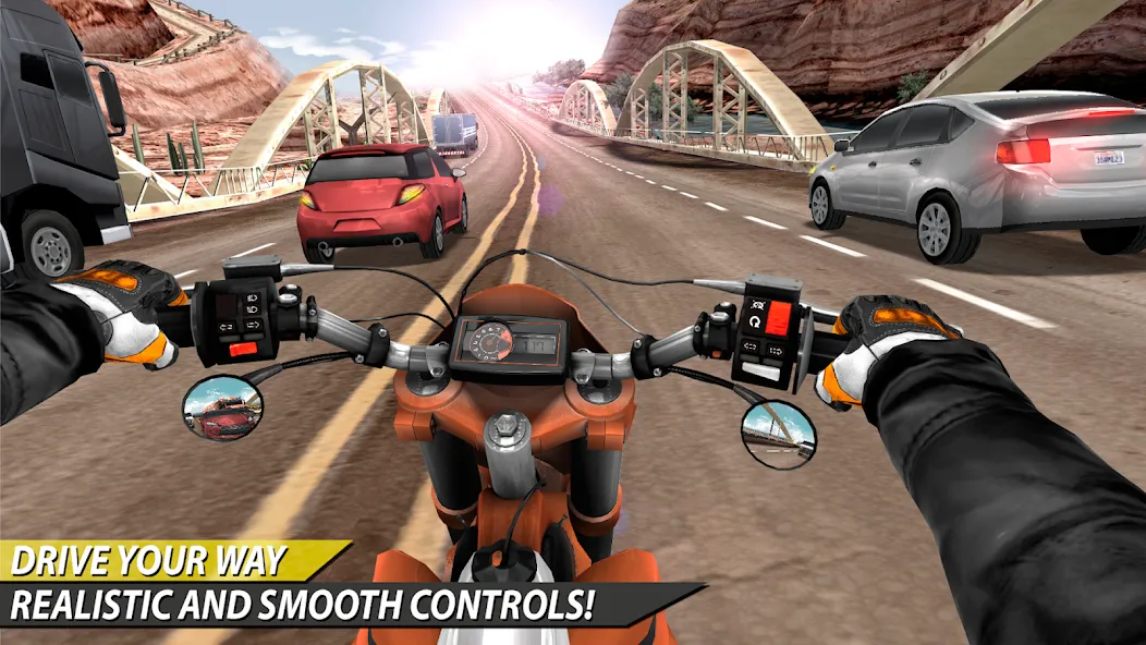Скачать Moto Rider In Traffic — Безлимитные деньги и бензин — скриншот 3