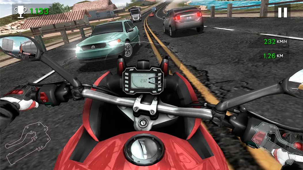 Скачать Moto Rider In Traffic — Безлимитные деньги и бензин — скриншот 5