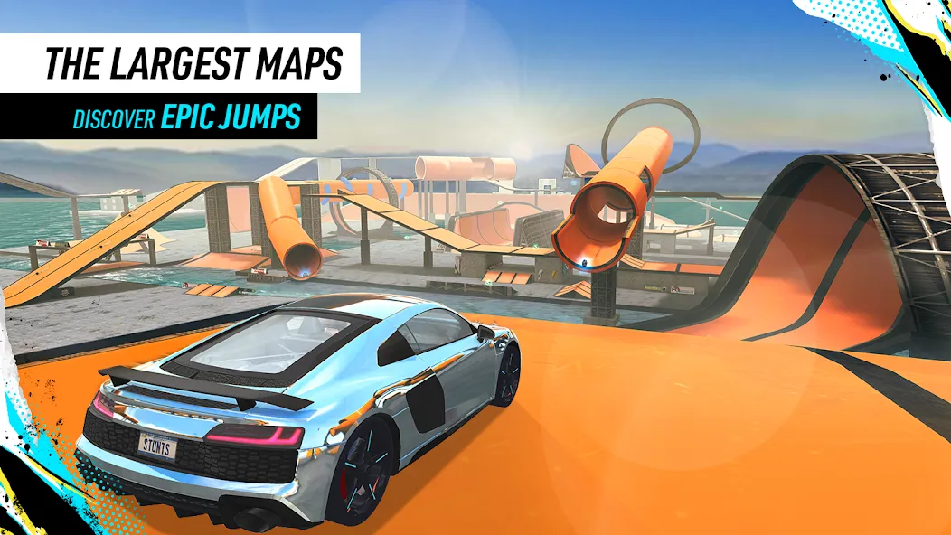Car Stunt Races: Mega Ramps — Безлимитные деньги и все машины открыты, скачать мод APK — скриншот 3