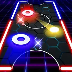 Скачать Air Hockey Glow HD Ultimate 2D мод — Безлимитные шайбы и открытые режимы