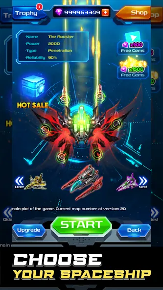 Galaxy Attack: Space Shooter взломанный APK — Безлимитные деньги и усиленное оружие — скриншот 2 Galaxy Attack: Space Shooter взломанный APK — Безлимитные деньги и усиленное оружие — скриншот 2
