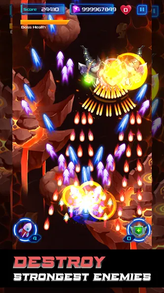 Galaxy Attack: Space Shooter взломанный APK — Безлимитные деньги и усиленное оружие — скриншот 3 Galaxy Attack: Space Shooter взломанный APK — Безлимитные деньги и усиленное оружие — скриншот 3