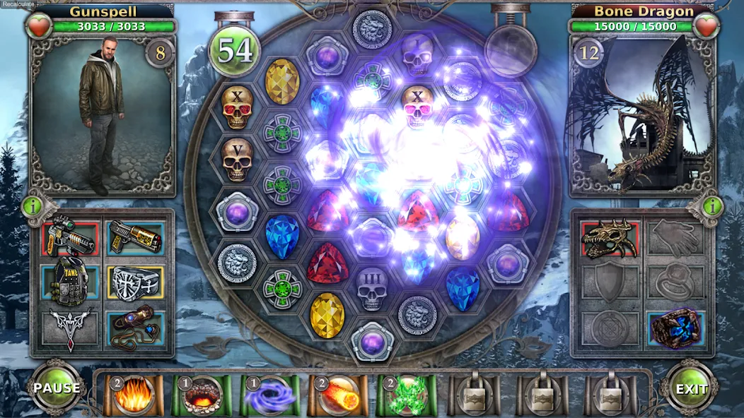 Скачать Gunspell - Match 3 Puzzle RPG на Андроид с модом — Безлимитные ресурсы и усиленная магия — скриншот 3 Скачать Gunspell - Match 3 Puzzle RPG на Андроид с модом — Безлимитные ресурсы и усиленная магия — скриншот 3