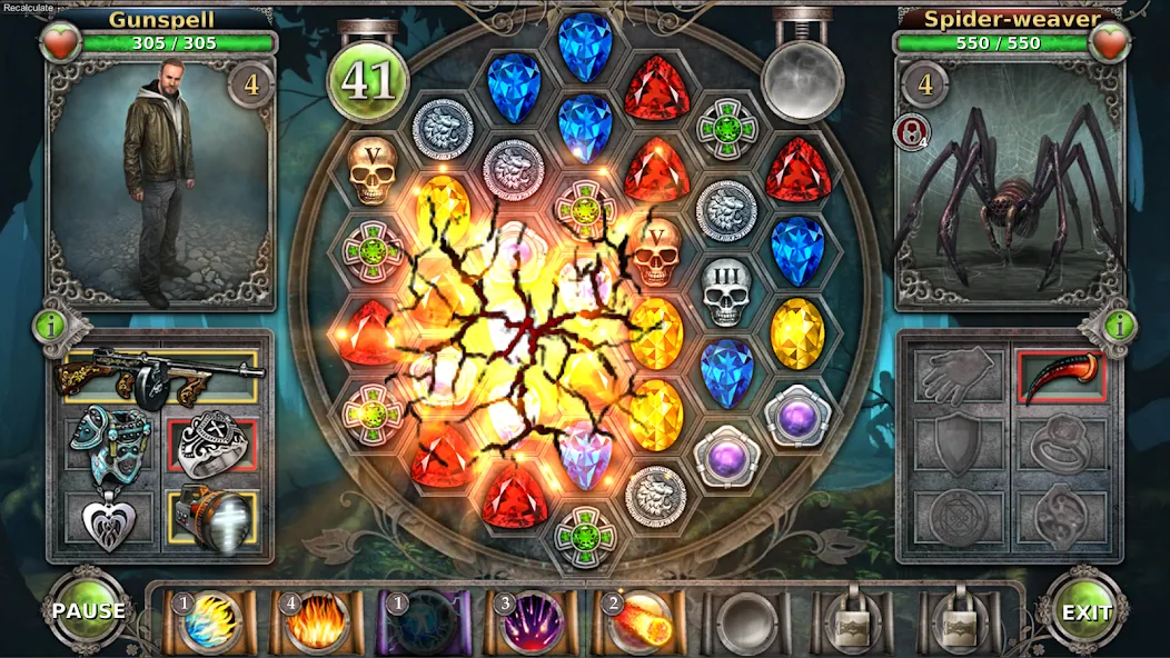 Скачать Gunspell - Match 3 Puzzle RPG на Андроид с модом — Безлимитные ресурсы и усиленная магия — скриншот 5 Скачать Gunspell - Match 3 Puzzle RPG на Андроид с модом — Безлимитные ресурсы и усиленная магия — скриншот 5