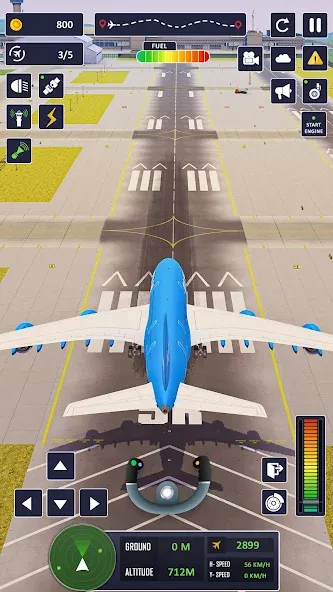 Скачать Airplane Game Flight Simulator на Андроид с модом — Бесконечное топливо и все самолёты — скриншот 2