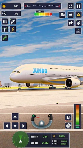 Скачать Airplane Game Flight Simulator на Андроид с модом — Бесконечное топливо и все самолёты — скриншот 4