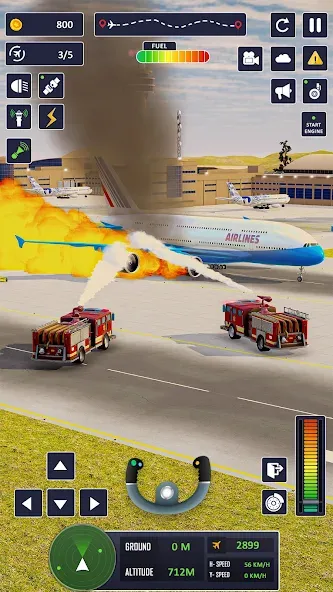 Скачать Airplane Game Flight Simulator на Андроид с модом — Бесконечное топливо и все самолёты — скриншот 5