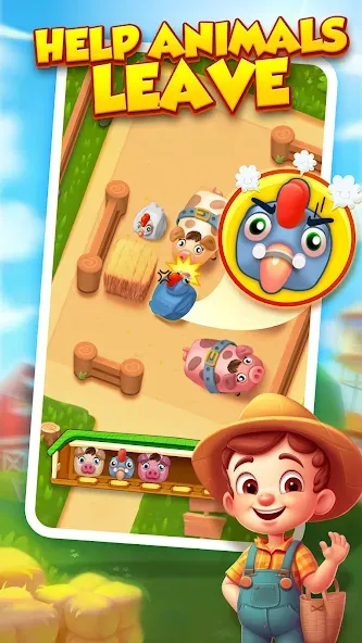 Farm Fun - Animal Parking Game на телефон — скачать мод: Безлимитные монеты и все уровни — скриншот 3 Farm Fun - Animal Parking Game на телефон — скачать мод: Безлимитные монеты и все уровни — скриншот 3